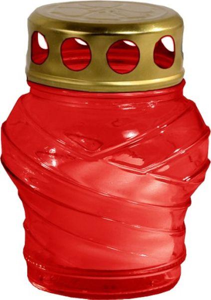 Temetői Mécses Üveg - piros, Üveg/fém (7/10cm)