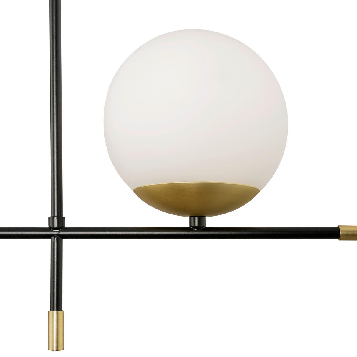 Pendelleuchte Nostalgia - Goldfarben/Schwarz, Trend, Glas/Metall (15/76/95cm) - MAYTONI