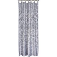Vorhang Mit Schlaufen Und Band Linda 140x255 Cm Silber - Silberfarben, KONVENTIONELL, Textil (140/255cm) - Ondega