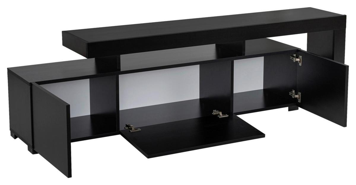 TV-ELEMENT Schwarz B: 192cm - Schwarz, MODERN, Holzwerkstoff (192/53/37cm)