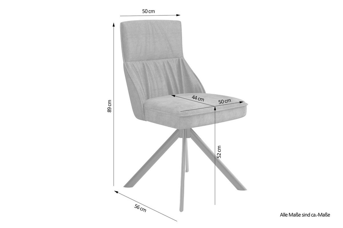 Stuhl-set California - Dunkelgrün/Schwarz, MODERN, Textil/Metall (50/89/56cm) - MID.YOU