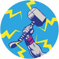Fototapete Dd1-056 Avengers Thor's Hammer - Multicolor, Trend (128cm)