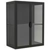 Hängevitrine Flokas Schwarz B: 60 Cm - Transparent/Schwarz, Design, Glas/Metall (60/80/35cm) - MID.YOU