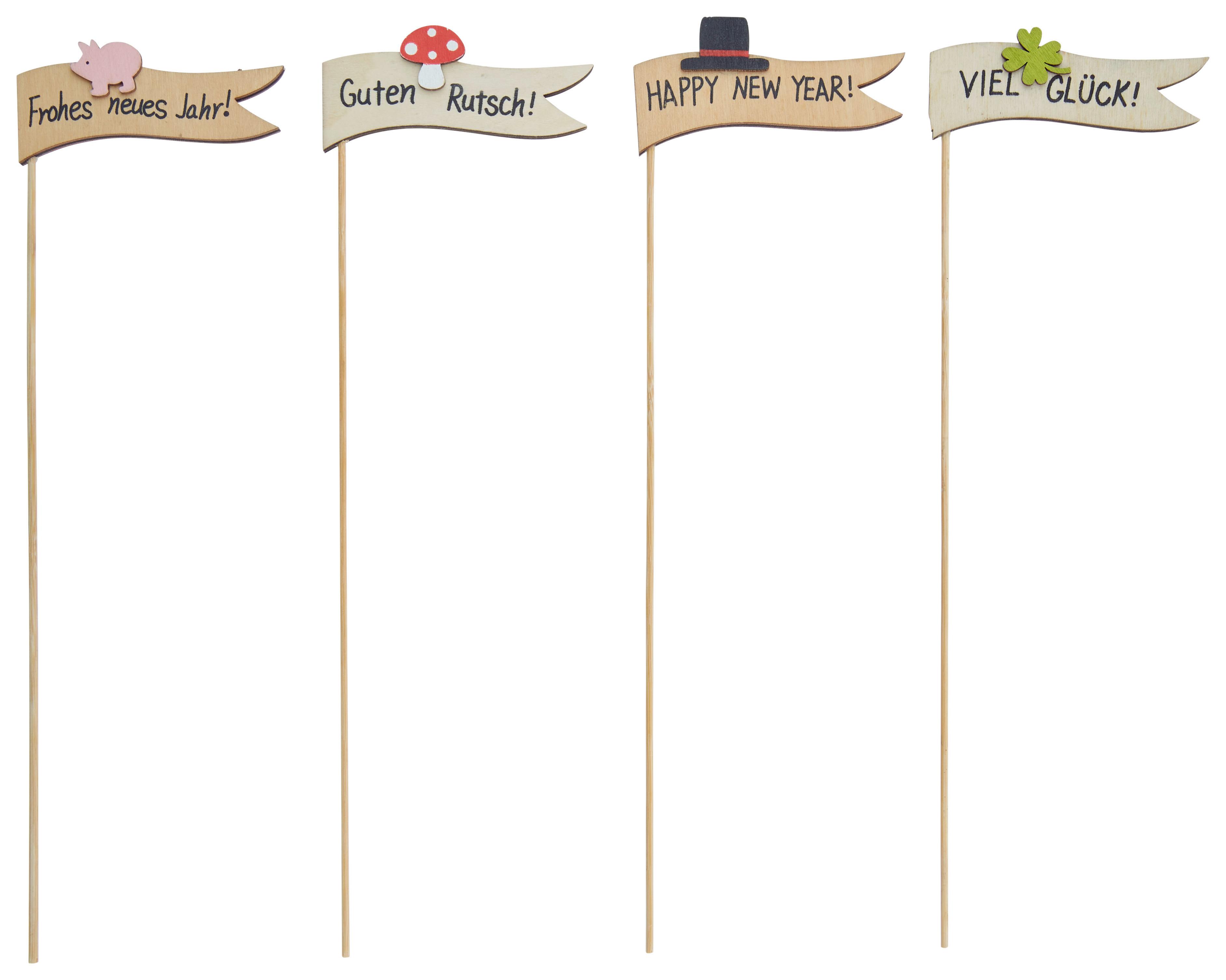 Fahnenpicker Dana - Naturfarben, KONVENTIONELL, Holzwerkstoff (8/28cm) - Luca Bessoni