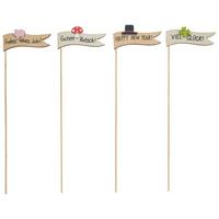 Fahnenpicker Dana - Naturfarben, KONVENTIONELL, Holzwerkstoff (8/28cm) - Luca Bessoni