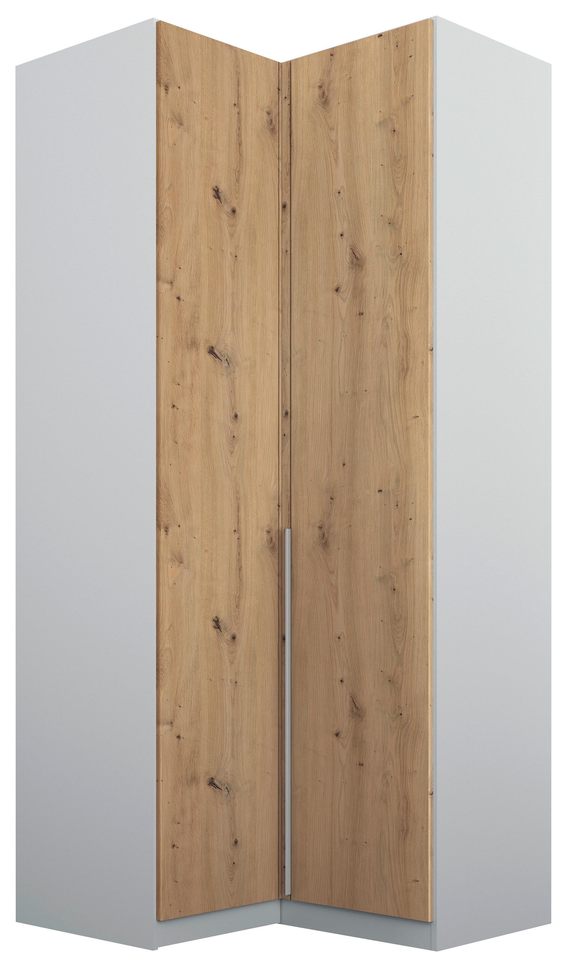 Eckschrank 100 Cm Alabama Extra Hellgrau - Hellgrau/Eiche Artisan, MODERN, Holzwerkstoff (100/229/102cm)