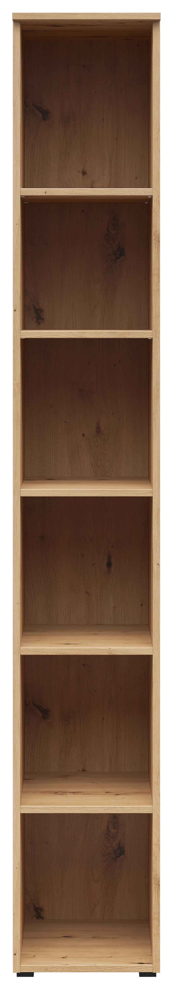 Regál š. 30 cm - antracitová/dub artisan, Moderní, kompozitní dřevo/plast (30/195/40cm)
