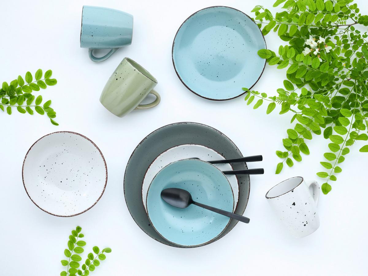 KOMBINOVANÝ SERVIS ručne maľovaný 16- dielny - viacfarebná, Konventionell, keramika - Creatable