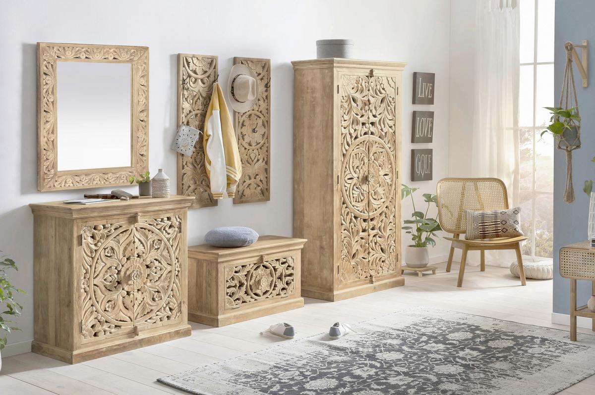 SPIEGEL Naturfarben B: 68cm - Naturfarben, Design, Glas/Holz (68/79/3cm) - MID.YOU
