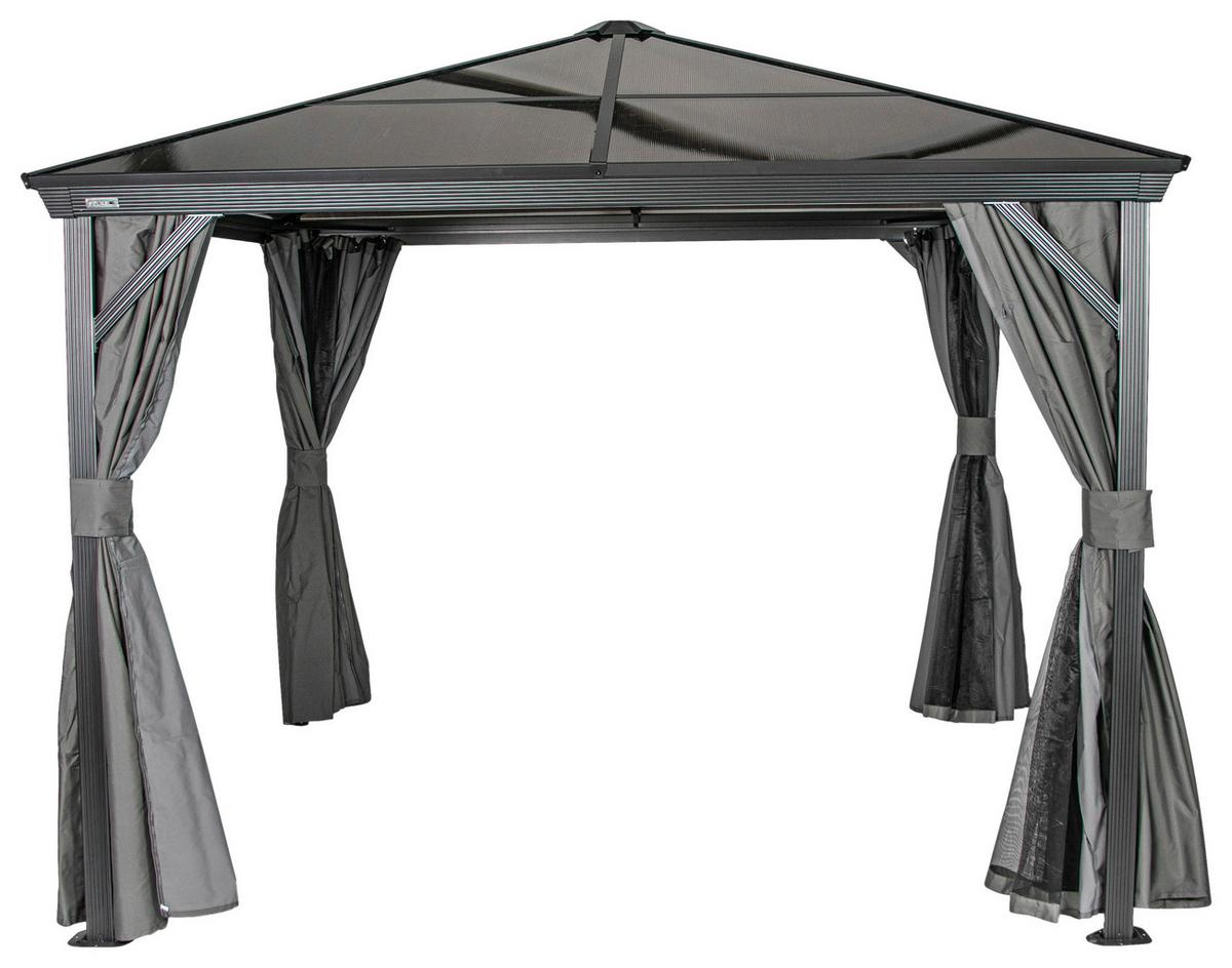 Pavillon Verona 298x298 cm wetterfest Gartenpavvilon - Anthrazit, Basics, Kunststoff/Metall (298/261/298cm)