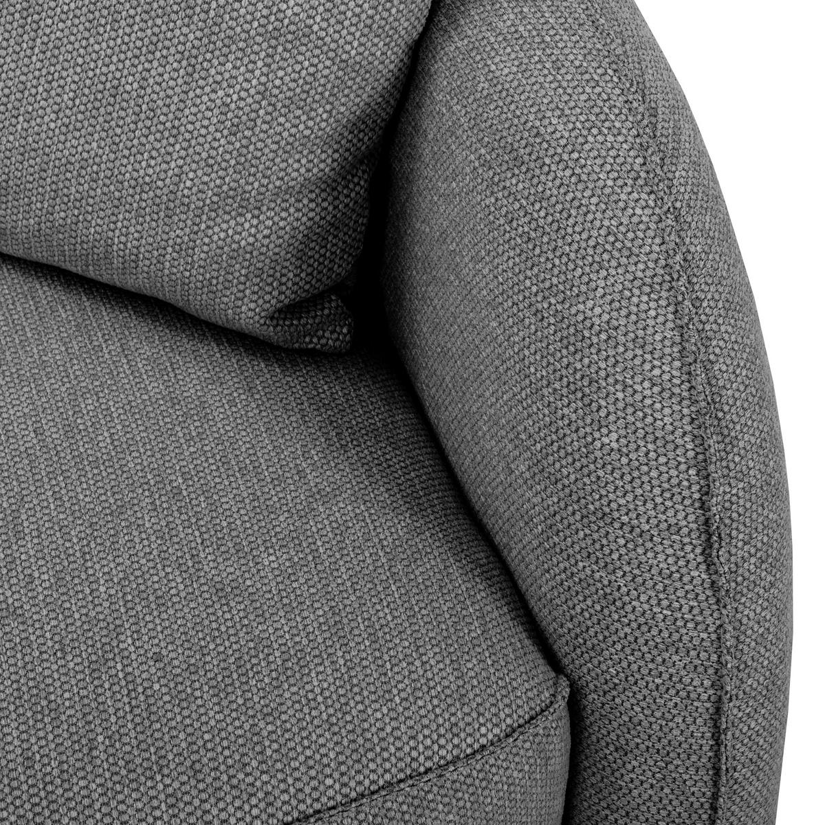 3-sitzer-sofa Bari Anthrazit - Anthrazit/Schwarz, Basics, Textil (215/89/100cm) - P & B