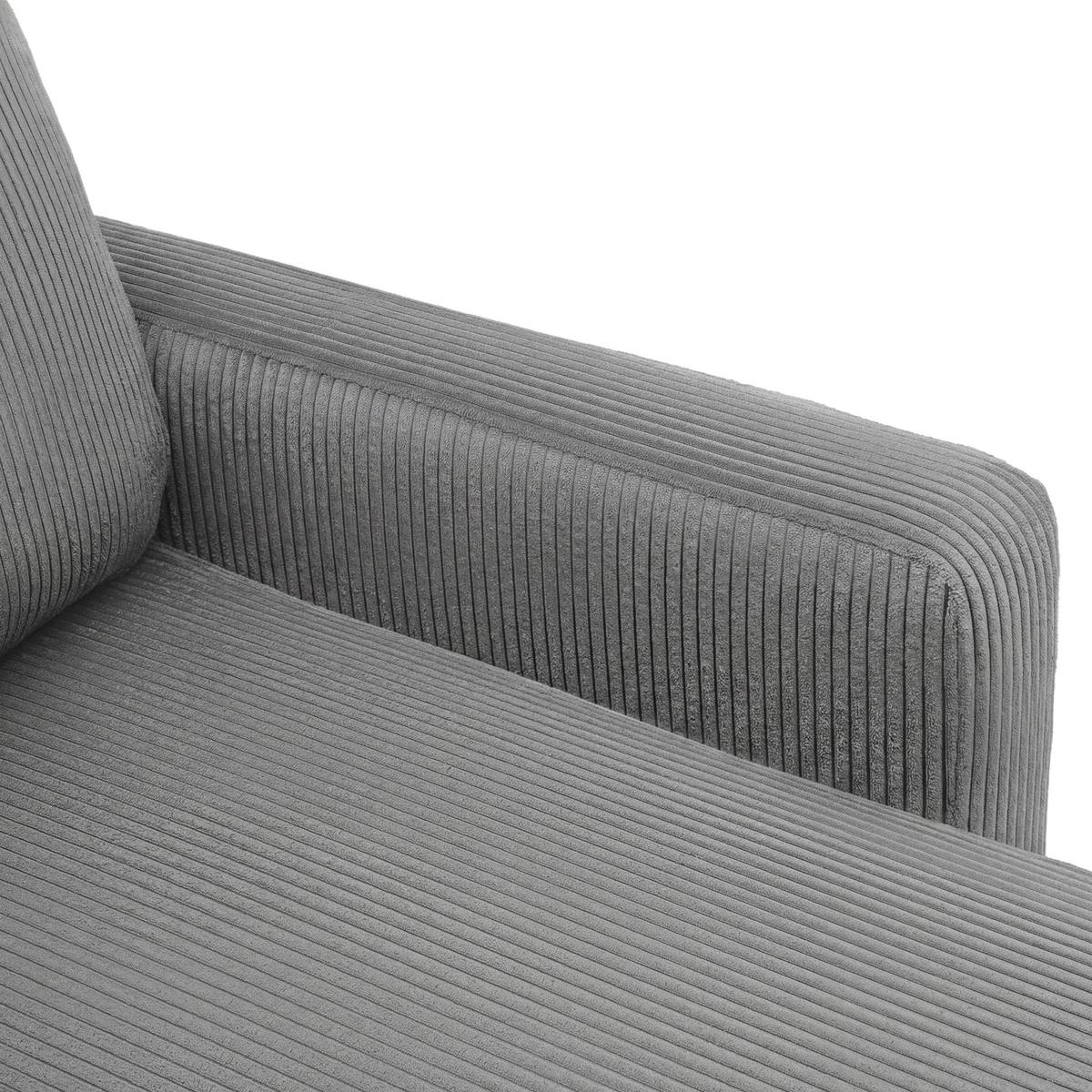 Rohová sedačka DAVE, obojstranná,tmavosivý menč. - tmavosivá, Modern, textil (227/146cm) - Based