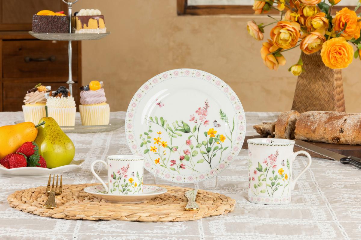 Kaffeebecher Claire - Multicolor, KONVENTIONELL, Keramik (7,5/9,5cm) - James Wood