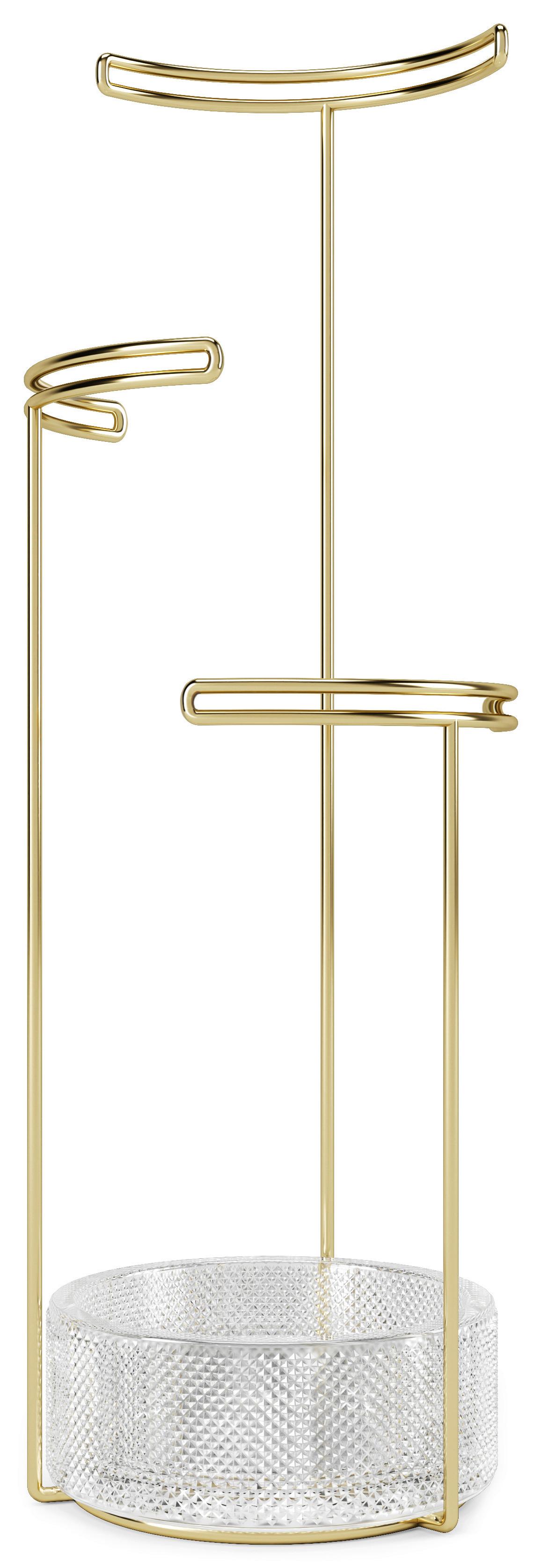 Držák Na Šperky Isabella - čiré/barvy mosazi, kov/sklo (13,3/41,6/13,3cm) - Premium Living