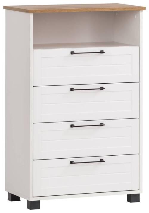 Highboard Jelda Highboard - Eichefarben/Schwarz, Holzwerkstoff (62,4/102/34,1cm) - MID.YOU
