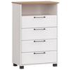 Highboard Jelda Highboard - Eichefarben/Schwarz, Holzwerkstoff (62,4/102/34,1cm) - MID.YOU