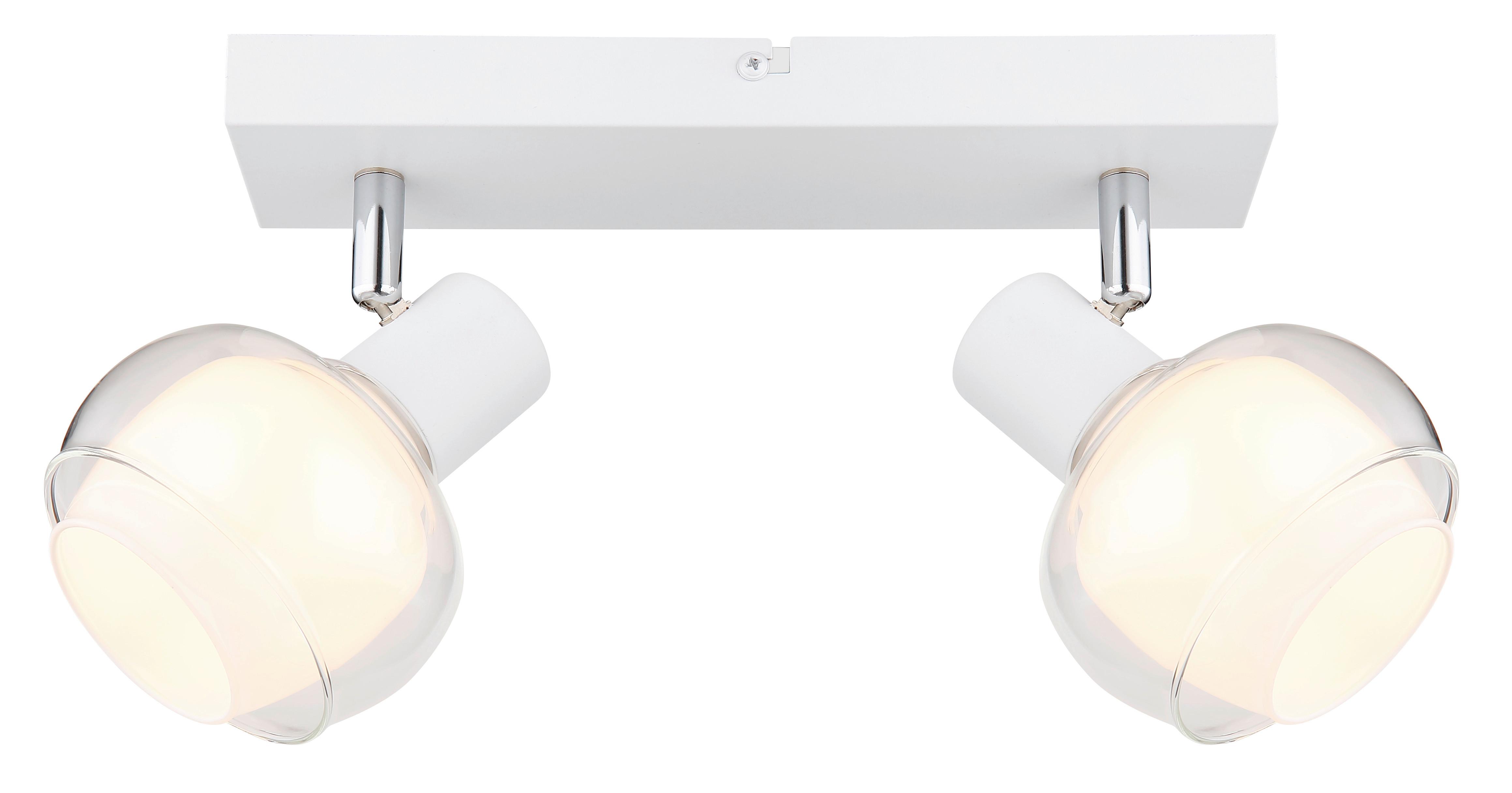 Strahler 54309-2w - Klar/Chromfarben, Design, Glas/Metall (26/10,5/13,5cm) - Globo