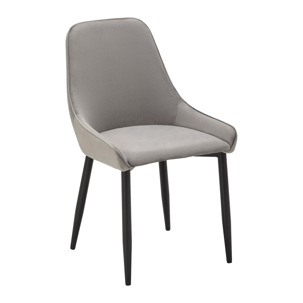 Židle Enna - šedá/černá, Moderní, kov/dřevo (48/85/58cm) - Modern Living