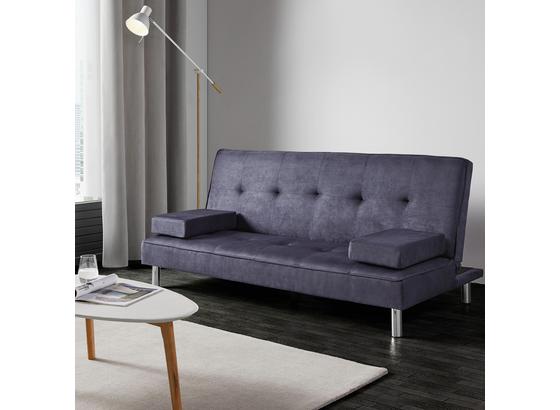 Rozkládací Pohovka Esther - šedá/modrá, Moderní, dřevo/textilie (181/82/89cm) - Modern Living Rozkládací Pohovka Esther - šedá/modrá, Moderní, dřevo/textilie (181/82/89cm) - Modern Living