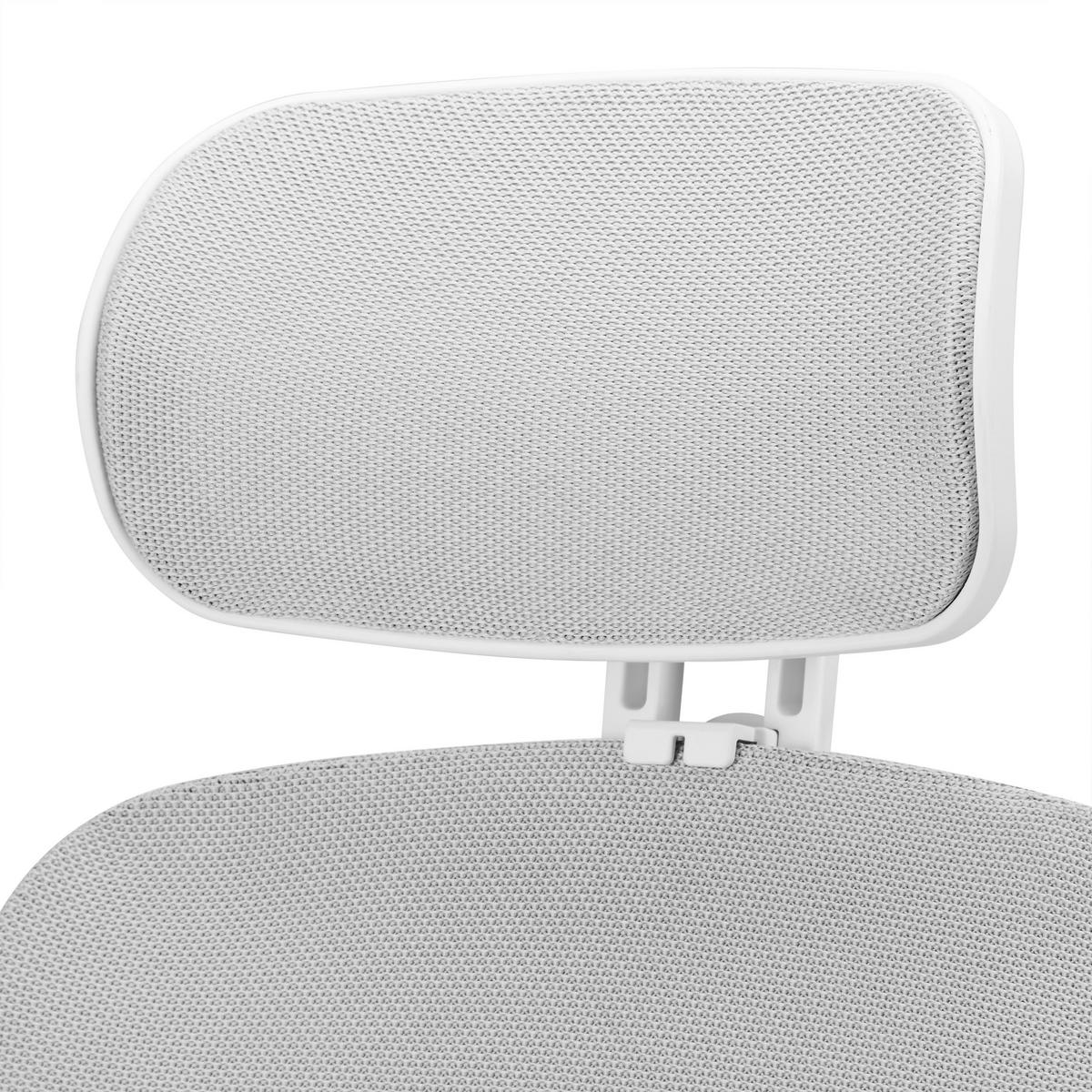 Drehstuhl Skandis Pro Weiß/Grau B: 71cm - Weiß/Grau, MODERN, Kunststoff/Textil (71/131/66cm) - MID.YOU