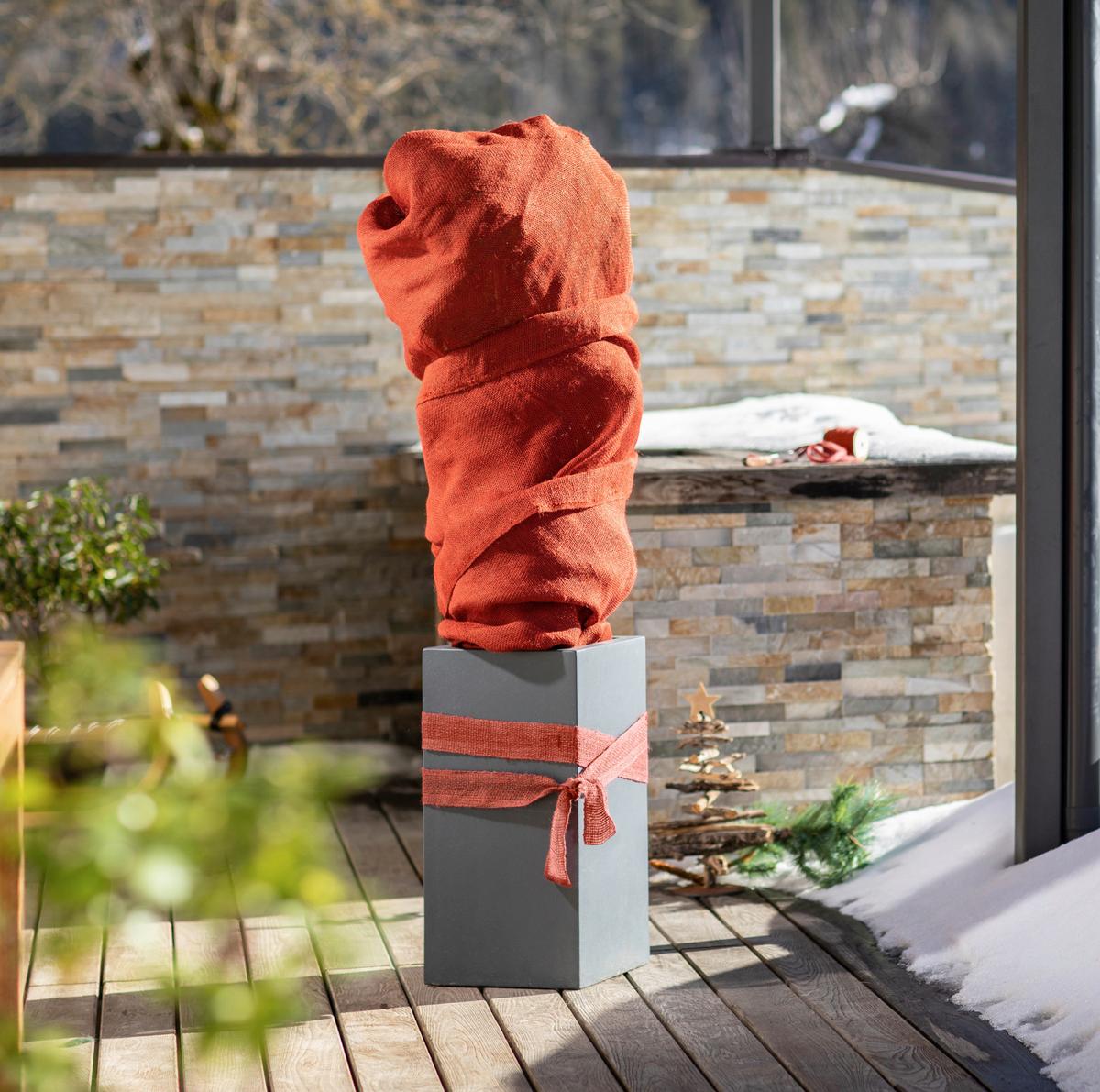 Schutzplane Jute- Gewebematte Rot - Rot, Basics, Naturmaterialien (100/400cm)