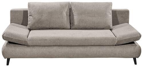 Schlafsofa Sunny 3dl Taupe B: 212 Cm - Taupe/Schwarz, KONVENTIONELL, Holzwerkstoff/Textil (212/88/101cm) - MID.YOU