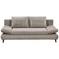 Schlafsofa Sunny 3dl Taupe B: 212 Cm - Taupe/Schwarz, KONVENTIONELL, Holzwerkstoff/Textil (212/88/101cm) - MID.YOU