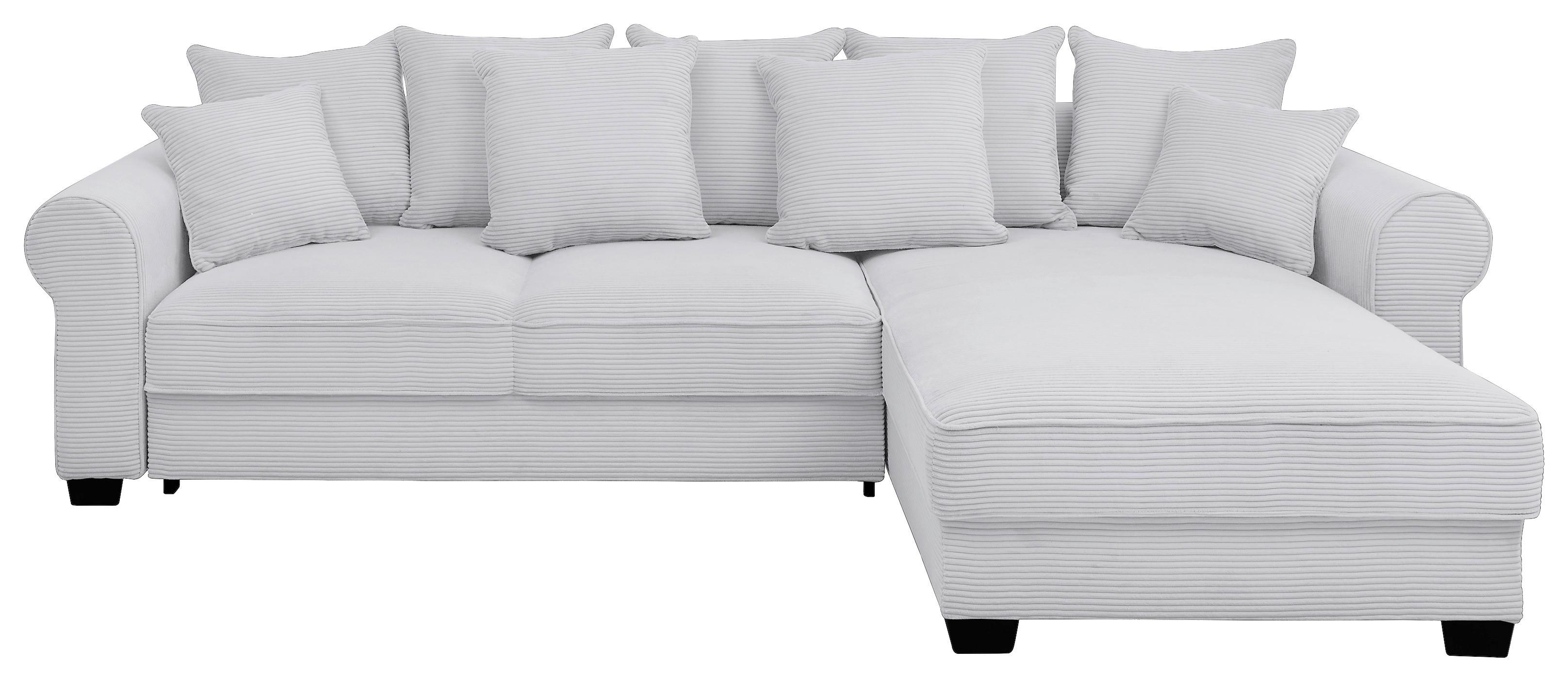 Ecksofa Maureen Hellgrau S: 318x197 Cm - Hellgrau/Schwarz, KONVENTIONELL, Textil (318/197cm) - MID.YOU