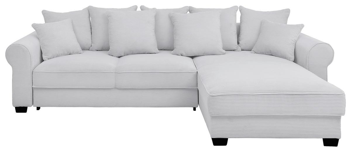 Ecksofa Maureen Hellgrau S: 318x197 Cm - Hellgrau/Schwarz, KONVENTIONELL, Textil (318/197cm) - MID.YOU