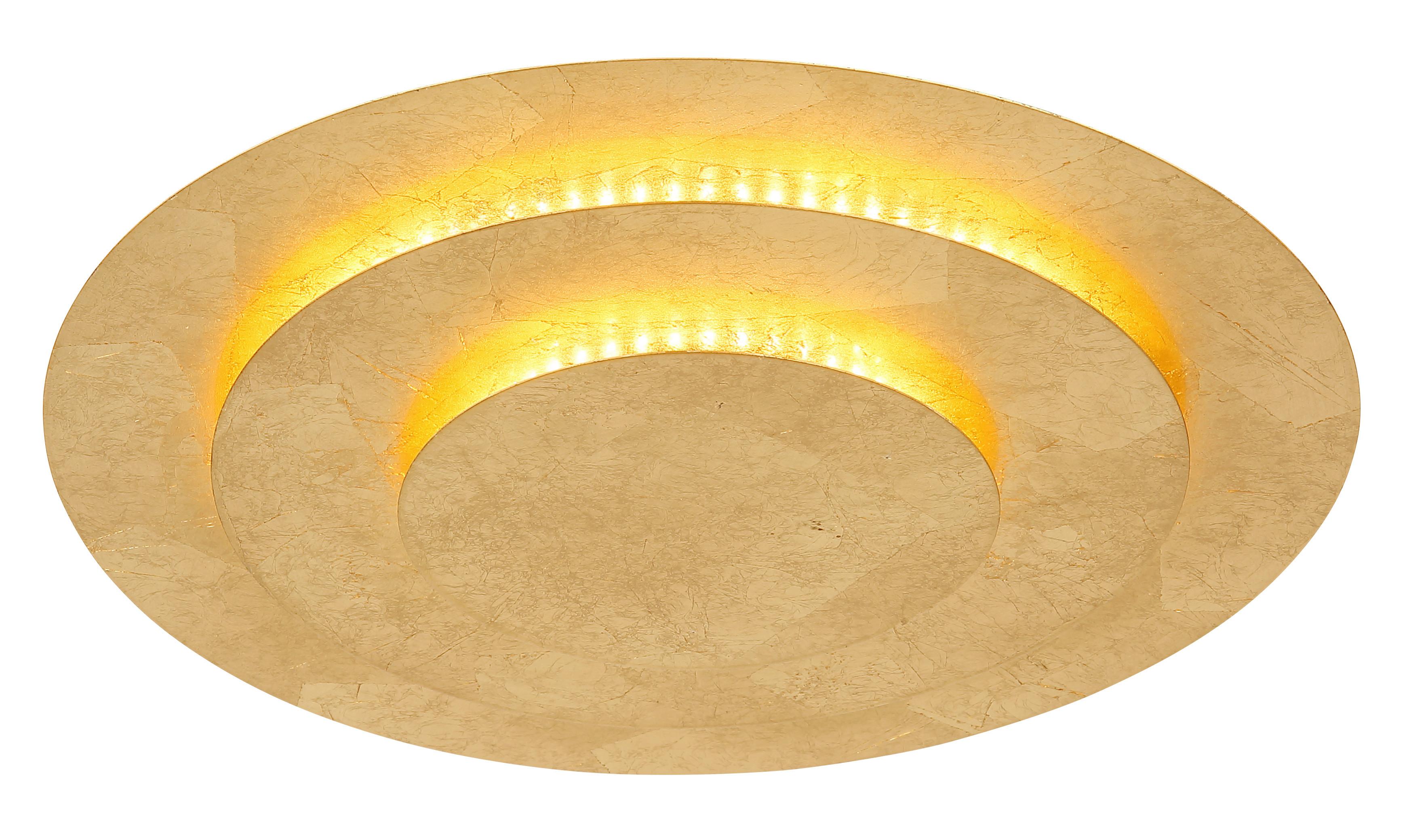 LED-Deckenleuchte 48465-24 - Goldfarben, Design, Metall (35/4,7cm) - Globo
