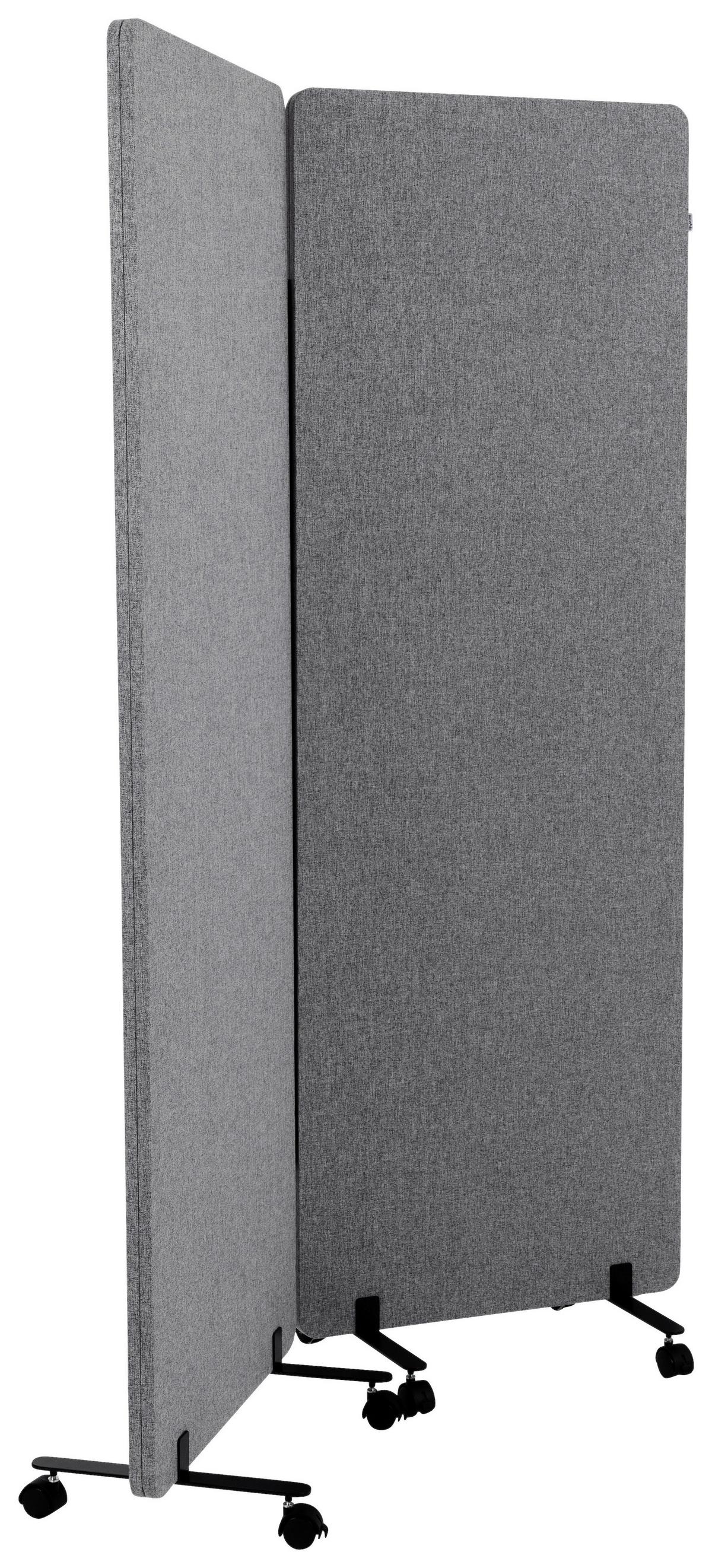 Trennwand Flexmiut - Dunkelgrau, Basics, Kunststoff/Textil (60/177/35cm) - MID.YOU