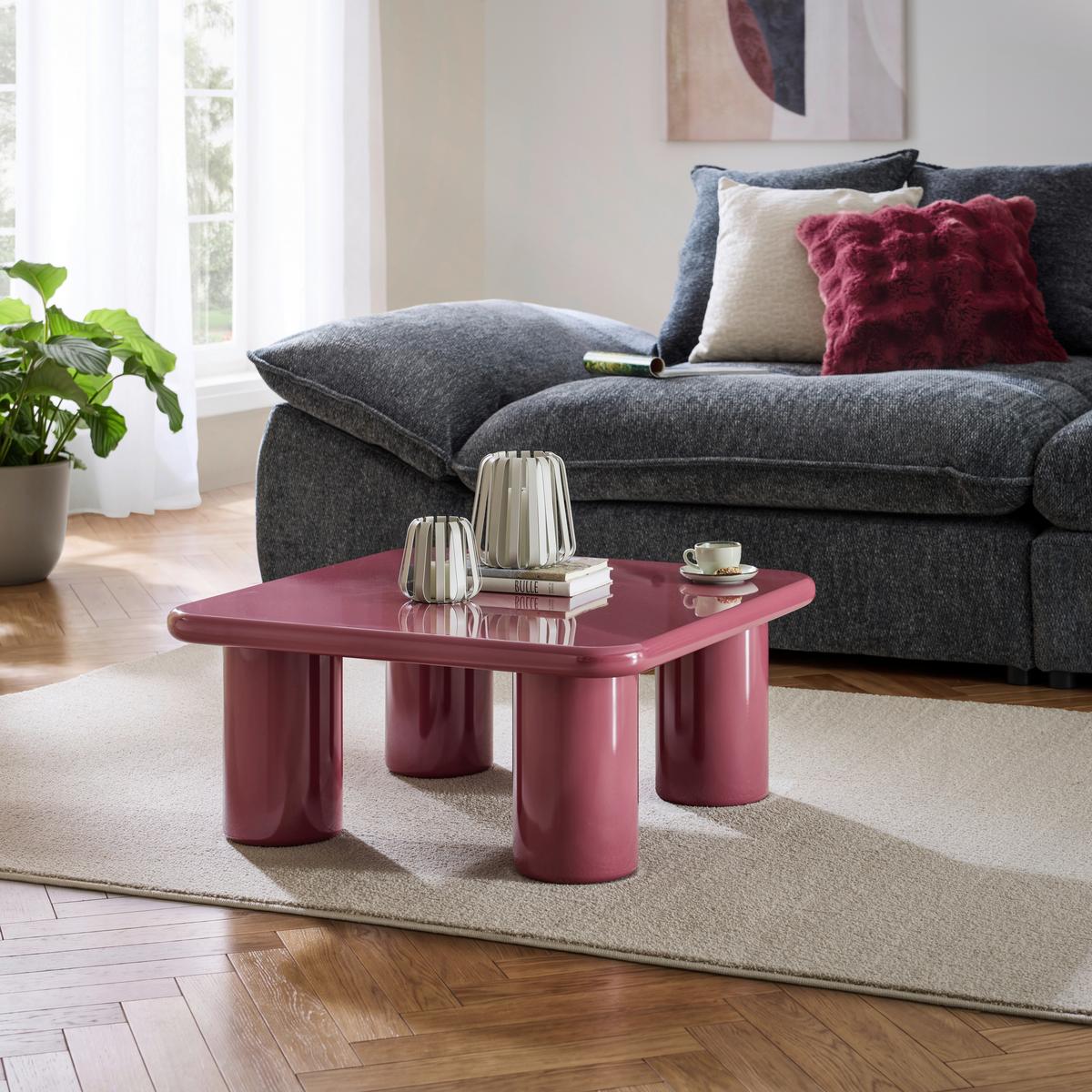 KONFERENČNÝ STOLÍK BERRY -TREND- - lila/bobuľová, Modern, kompozitné drevo (70/70/30cm) - Mömax