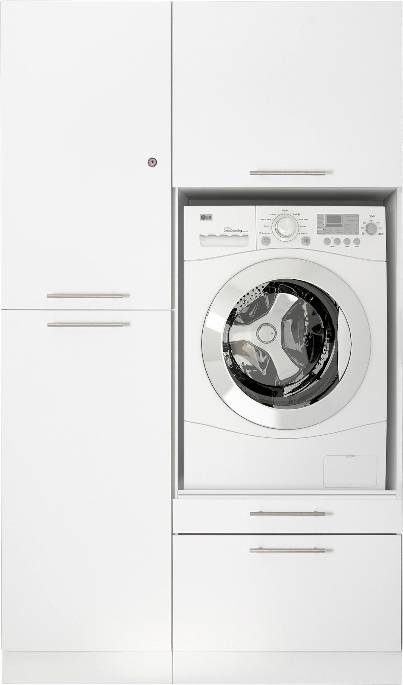 Hauswirtschaftsraum Clara - Weiß, KONVENTIONELL, Holzwerkstoff (117,4/200/67,6cm) - Respekta