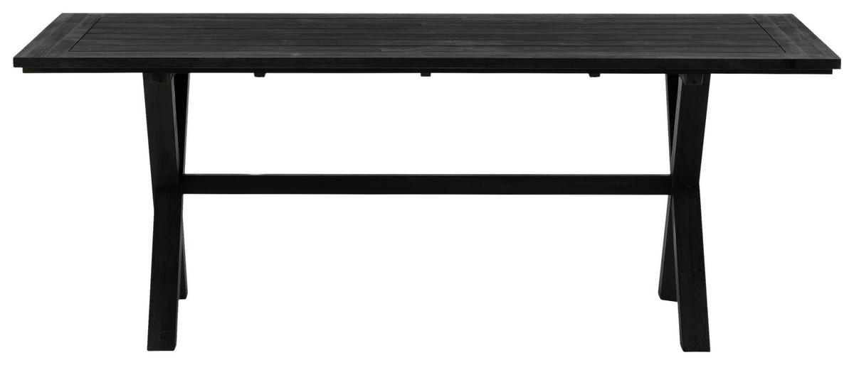 Gartentisch Rives - Schwarz, KONVENTIONELL, Holz (200/100/75cm) - Gardenson