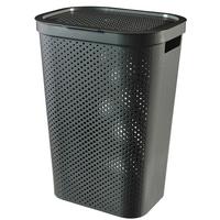 Koš na prádlo HAMPER 59 L - tmavě šedá, Moderní, plast (44/60/35cm)
