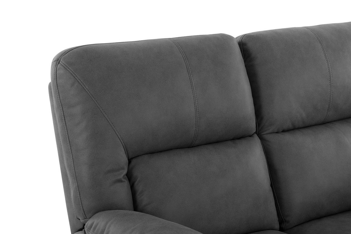 Dvojmiestna pohovka CLARA, sivá, s relaxačnou funkciou - sivá, Basics, textil (145/103/93cm) - Livetastic
