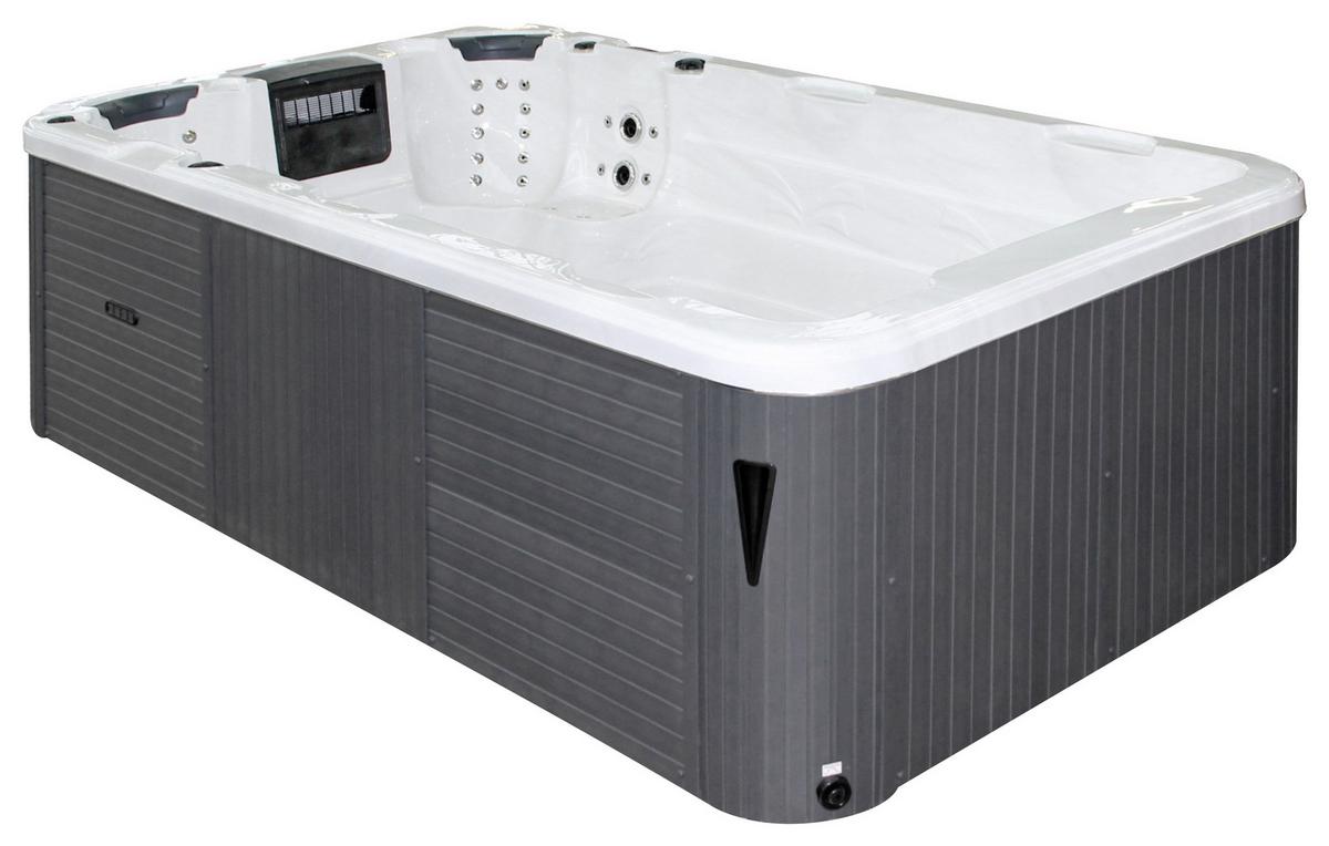 Whirlpool Acryl Swimspa Fano Hydro Jets 400x228x126 Cm - Silberfarben/Weiß, Design, Kunststoff (400/228/126cm)