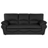 3-Sitzer-Sofa Oslo Schwarz B: 205 cm - Schwarz, Design, Leder (205/92/85cm) - Livetastic