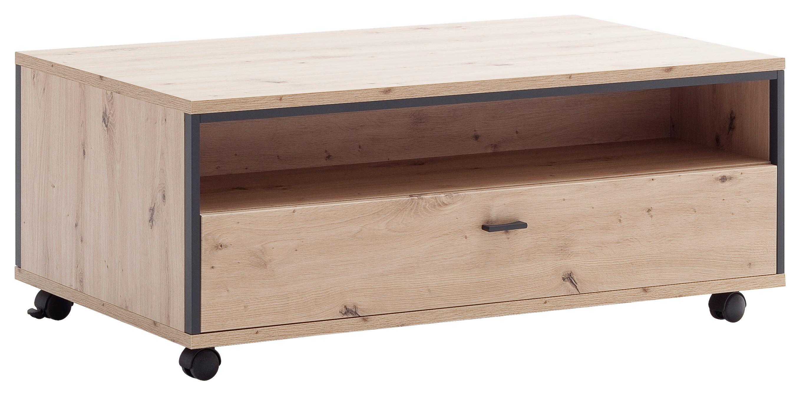 Couchtisch Buenos Aires Anthrazit/Eichefarben - Eichefarben/Anthrazit, Design, Holzwerkstoff/Kunststoff (115/46/70cm) - MID.YOU