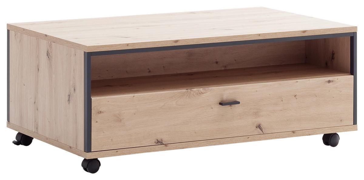 Couchtisch Buenos Aires Anthrazit/eichefarben - Eichefarben/Anthrazit, Design, Holzwerkstoff/Kunststoff (115/46/70cm) - MID.YOU