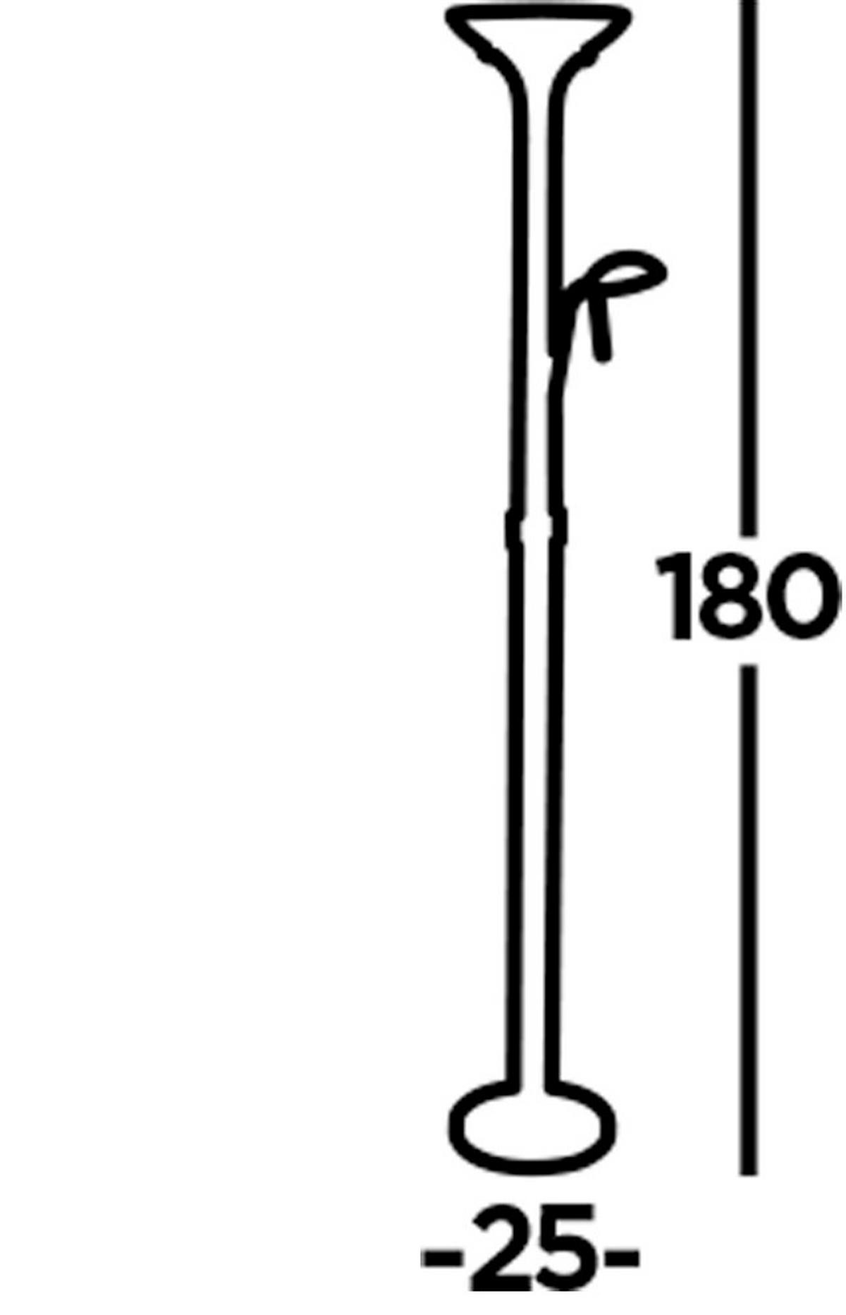 LED-Stehleuchte Eu5430cc - Chromfarben, Basics, Glas/Kunststoff (25.4/180cm)
