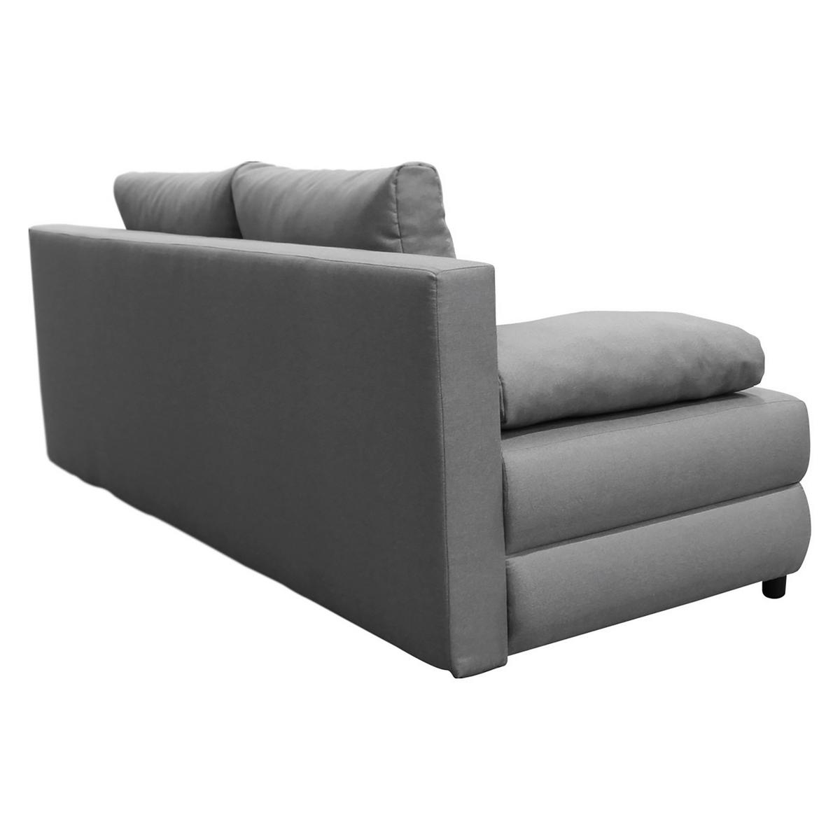 Schlafsofa Mela Grau B: 200 cm - Schwarz/Grau, Design, Textil (200/88/87cm) - P & B