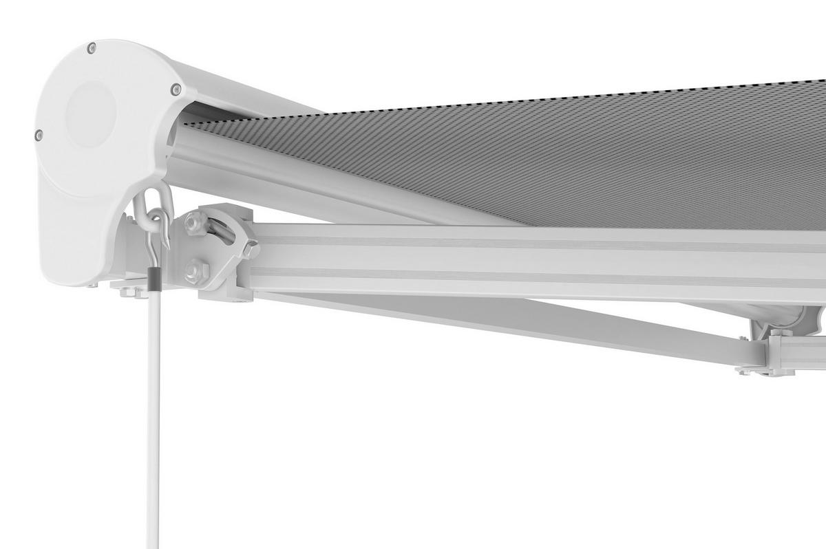 Markise Grau 300x250 cm Wandmontage/Deckenmontage - Weiß/Grau, Basics, Textil (300/250cm) - Schwöller