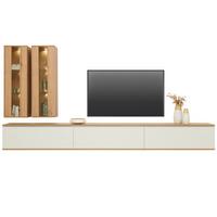 Wohnkombination 5 -Teilig. Power Alpinweiß - MODERN, Holzwerkstoff (382,5/219,2/40cm)
