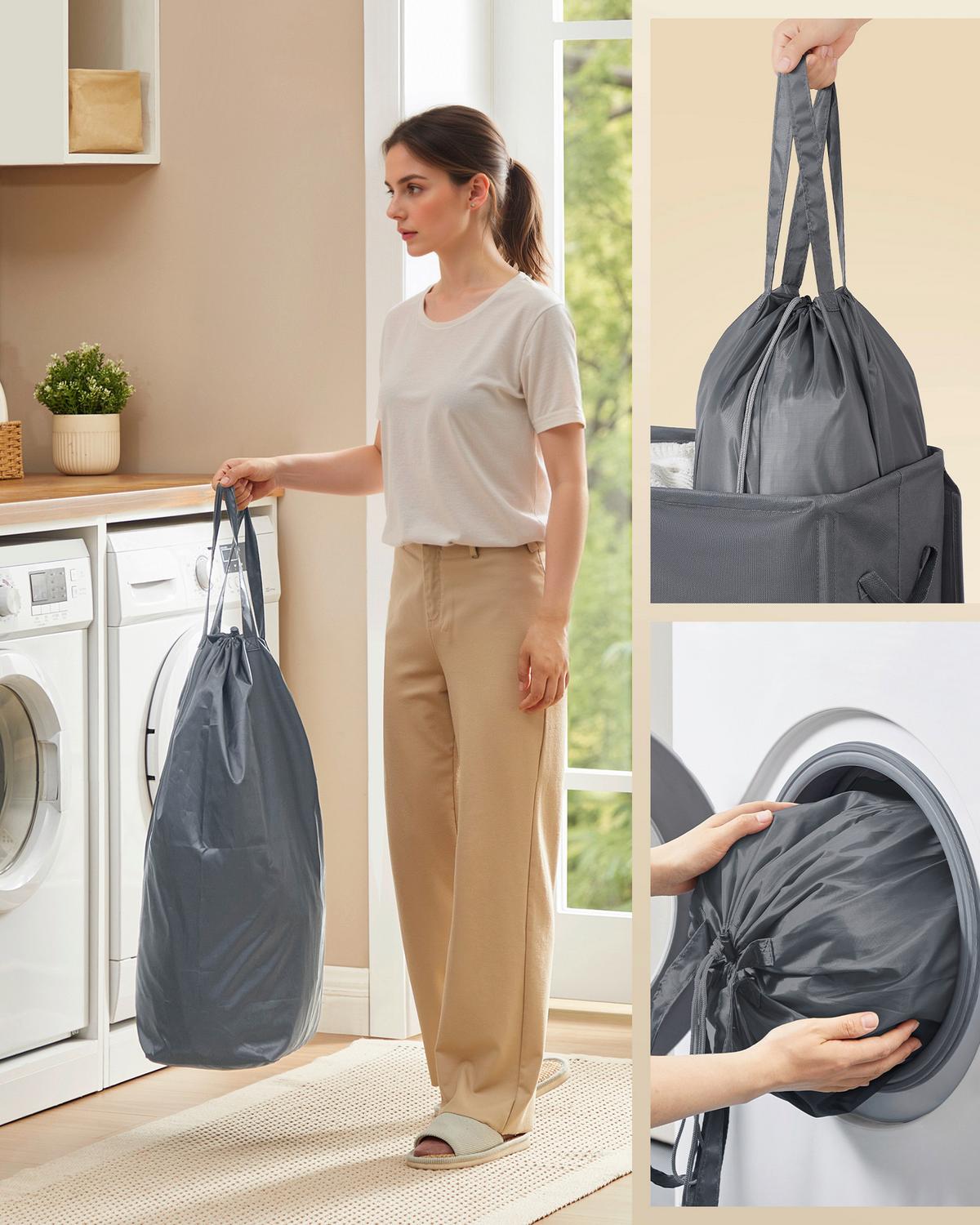 Wäschekorb Dunkelgrau BxH: 84x33 cm - Dunkelgrau, Basics (84/33/75cm)