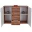 Kommode Ina 03 - Eichefarben/Weiß, MODERN, Holzwerkstoff (132,2/95,1/38,3cm)