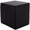 Hocker Betty Lederlook Schwarz H: 45 cm Würfelförmig - Schwarz, Basics, Textil (45/45/45cm) - Ondega