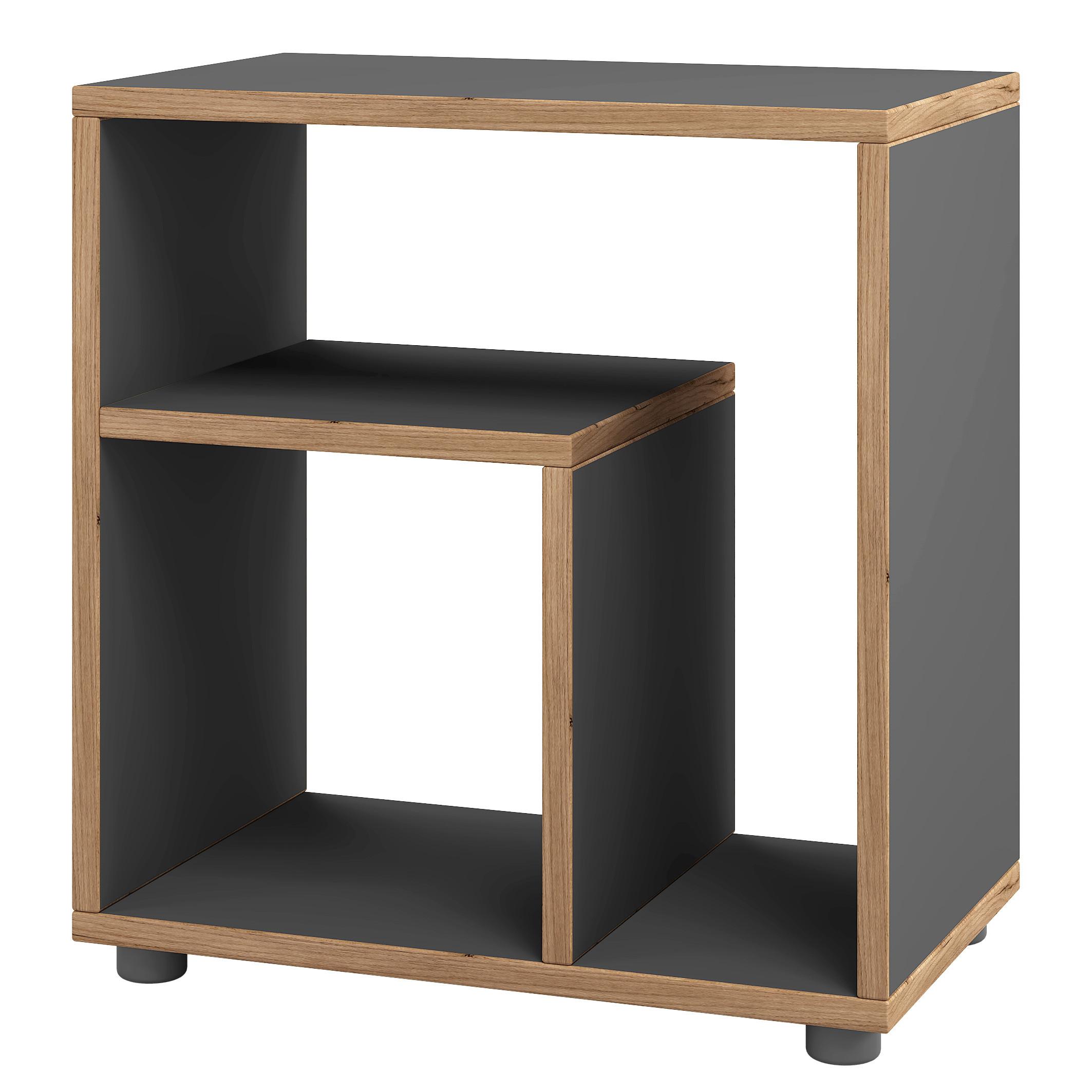 Beistelltisch Zeito Anthrazit/Honigeiche B: 55 cm - Honigeiche/Anthrazit, Design, Holzwerkstoff/Kunststoff (50/55/30cm) - MID.YOU
