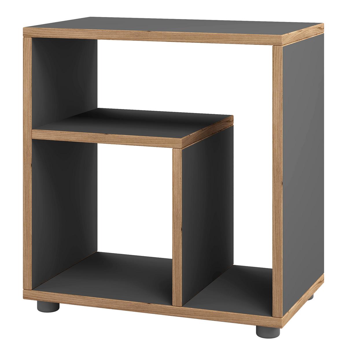 Beistelltisch Zeito Anthrazit/Honigeiche B: 55 cm - Honigeiche/Anthrazit, Design, Holzwerkstoff/Kunststoff (50/55/30cm) - MID.YOU