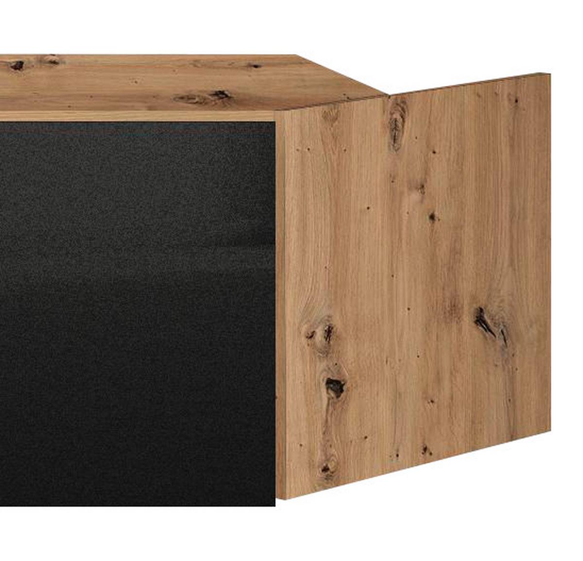 Felsőszekrény Celle Extra Sarokelemhez - Artisan tölgy/sötétszürke, Design, faalapú anyag (117/39/117cm)